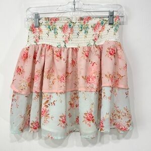 Floral Ruffle Skirt